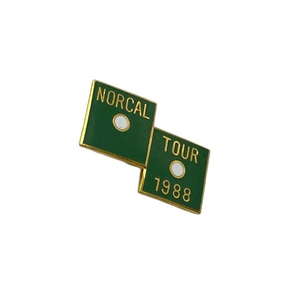 Other - Vintage NorCal Tour 1988 green gold enamel pin